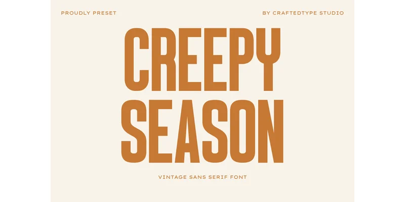 Creepy Season Font by CraftedType Studio — Sans Serif Font