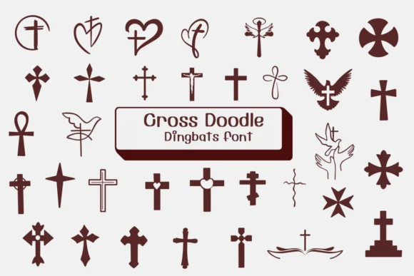 Cross Doodle by Ketsarin β Dingbats Font