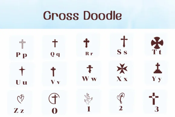 Cross Doodle by Ketsarin — Dingbats Font — thumbnail 3