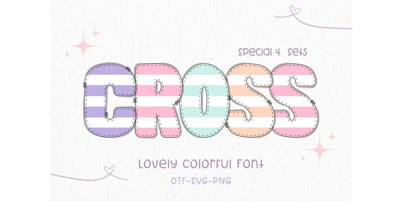 Cross Font by AnningArts by AnningArts β Color Fonts Font