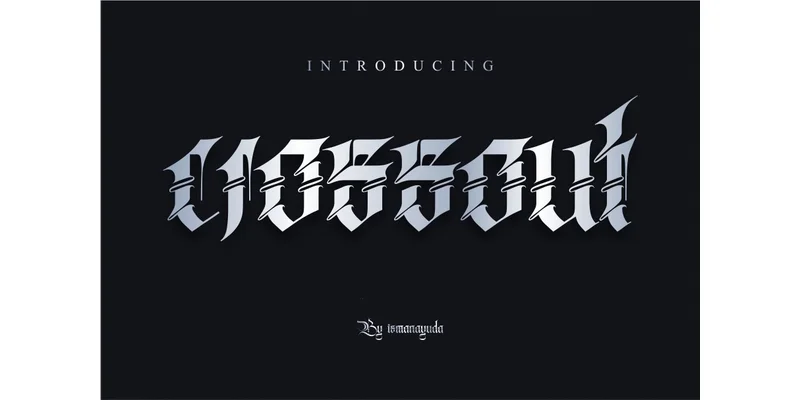 Crossout Font by ismanayuda by ismanayuda — Blackletter Font