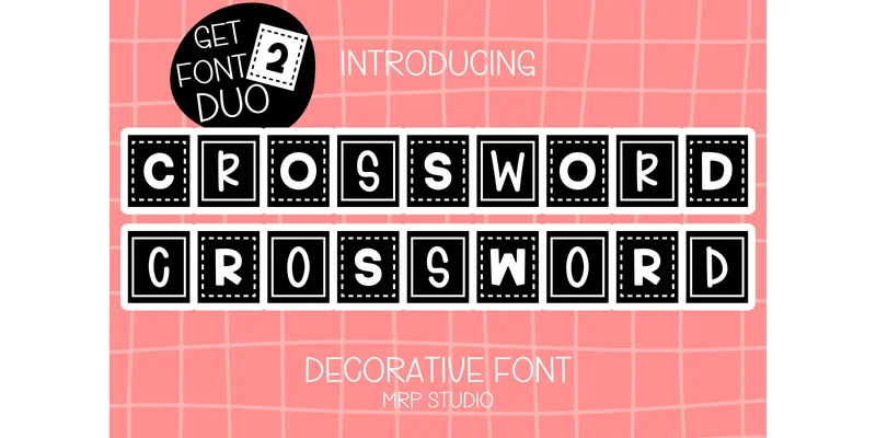 Crossword Font by MRP STUDIO by MRP STUDIO — Decorative Font