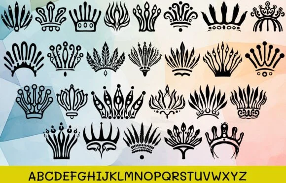 Crown Crown Polynesian by MOMAT THIRTYONE — Dingbats Font — thumbnail 2