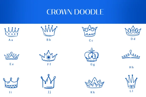 Crown Doodle by Heartcraft Atelier — Dingbats Font — thumbnail 2