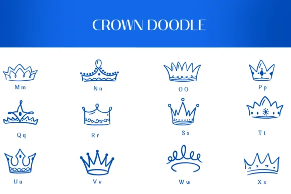 Crown Doodle by Heartcraft Atelier — Dingbats Font — thumbnail 3
