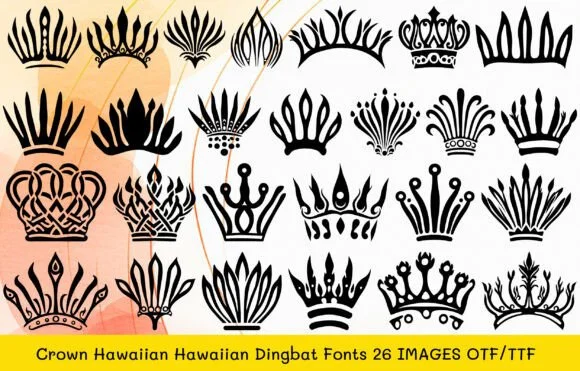 Crown Hawaiian Hawaiian by MOMAT THIRTYONE — Dingbats Font