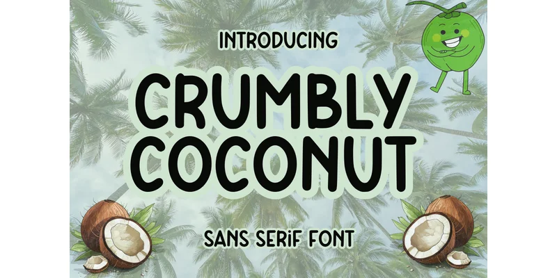 Crumbly Coconut Font by CraftedType Studio — Sans Serif Font