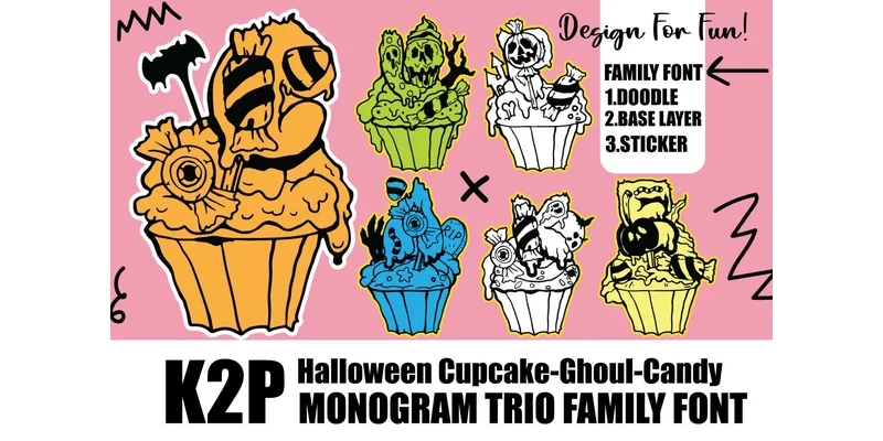 Cupcake Ghoul Candy Font by KtwoP by KtwoP — Decorative Font
