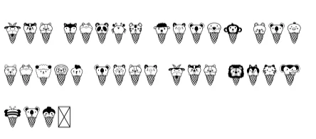 Cute Animal Ice Cream by danita.kukkai — Dingbats Font — thumbnail 6