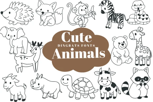 Cute Animals by Suphitchaya — Dingbats Font