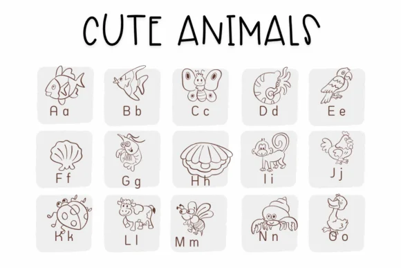 Cute Animals by Sirinart — Dingbats Font — thumbnail 2