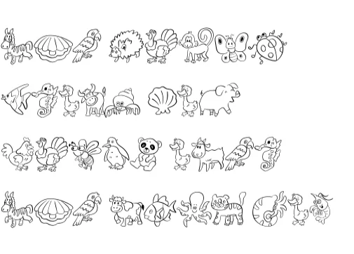Cute Animals by Sirinart — Dingbats Font — thumbnail 8