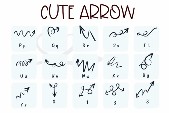 Cute Arrow by Sirinart — Dingbats Font — thumbnail 3
