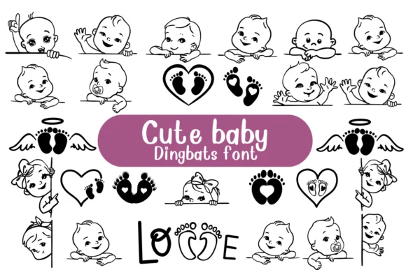 Cute Baby by Nongyao — Dingbats Font