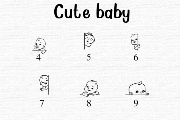 Cute Baby by Nongyao — Dingbats Font — thumbnail 4