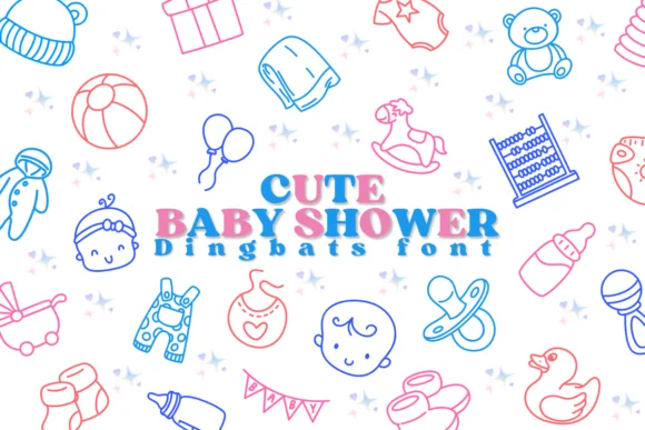 Cute Baby Shower by Chonada — Dingbats Font