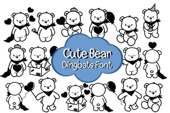 Cute Bear by Nun Sukhwan — Dingbats Font