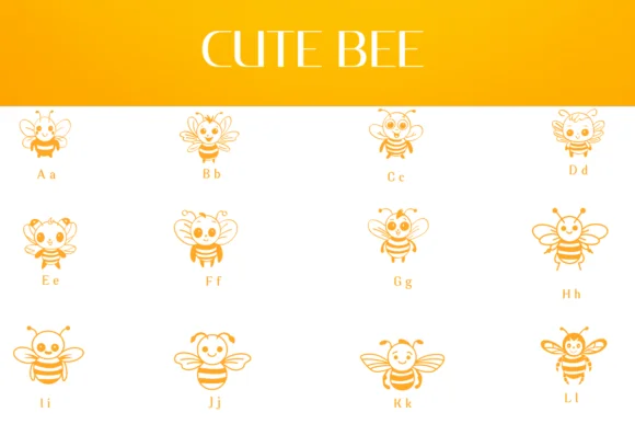 Cute Bee by Heartcraft Atelier — Dingbats Font — thumbnail 2