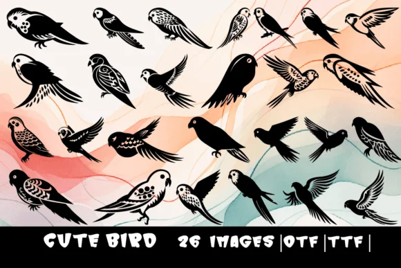 Cute Bird by MOMAT THIRTYONE — Dingbats Font