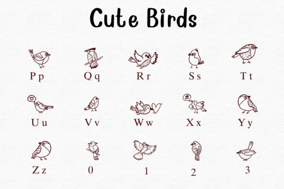 Cute Bird by Nongyao — Dingbats Font — thumbnail 3