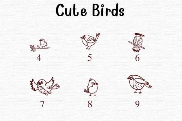 Cute Bird by Nongyao — Dingbats Font — thumbnail 4