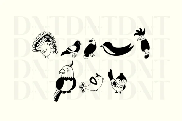 Cute Bird Set One by Danita.kukkai — Dingbats Font — thumbnail 4