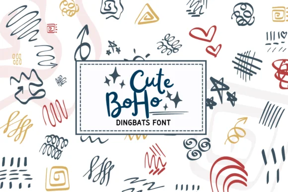 Cute Boho by PraewDesigns — Dingbats Font