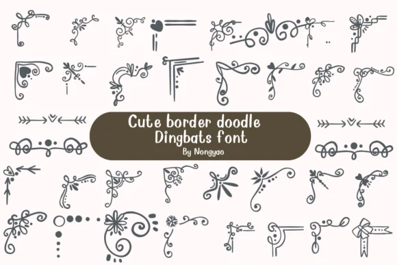 Cute Border Doodle by Nongyao — Dingbats Font