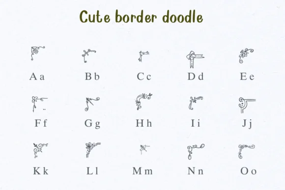 Cute Border Doodle by Nongyao — Dingbats Font — thumbnail 2