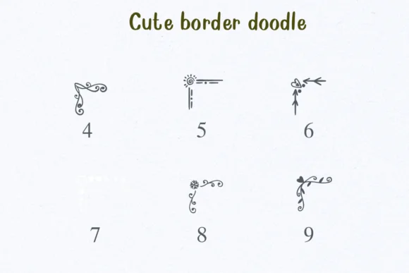 Cute Border Doodle by Nongyao — Dingbats Font — thumbnail 4
