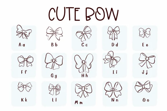 Cute Bow by Sirinart — Dingbats Font — thumbnail 2