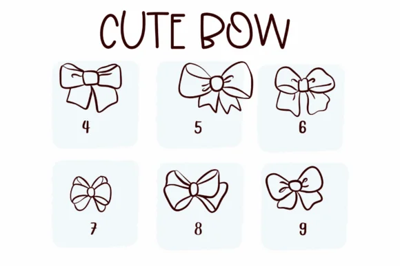 Cute Bow by Sirinart — Dingbats Font — thumbnail 4