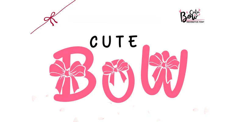 Cute Bow Font by PraewDesigns by PraewDesigns — Decorative Font