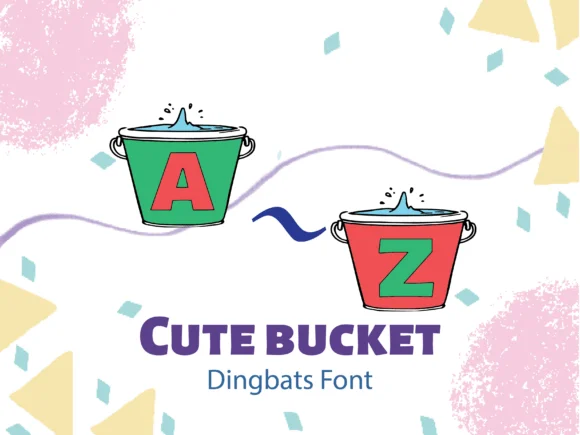 Cute Bucket by Happy Bamboo — Dingbats Font