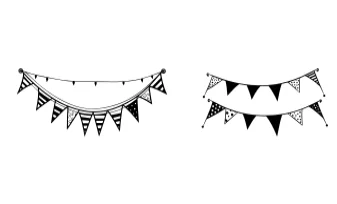 Cute Bunting Banners by MOMAT THIRTYONE — Dingbats Font — thumbnail 5