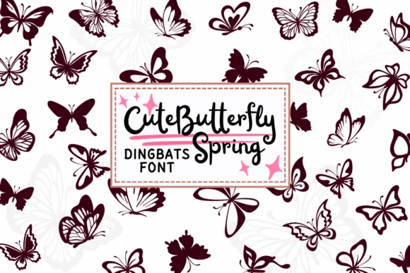Cute Butterfly Spring by PraewDesigns — Dingbats Font