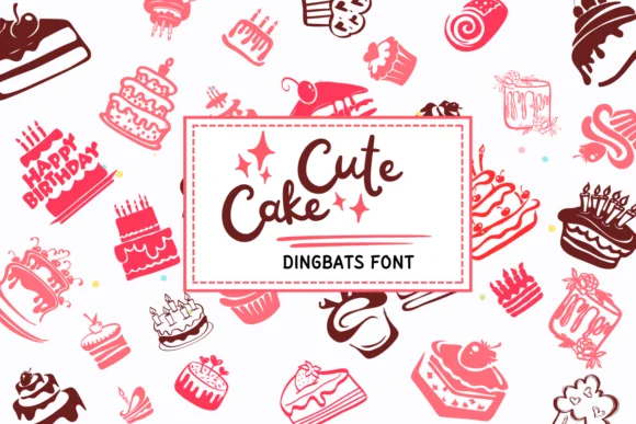 Cute Cake by PraewDesigns — Dingbats Font