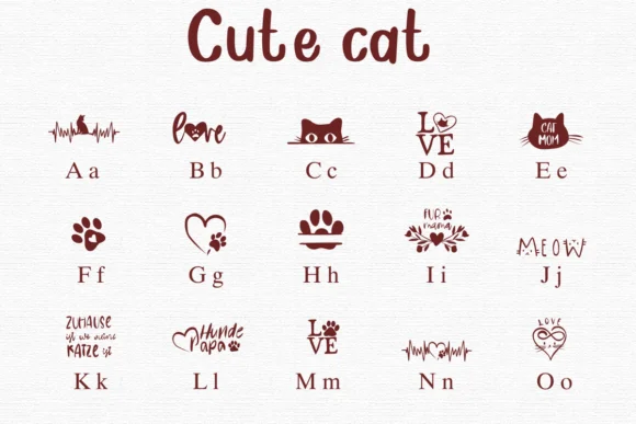 Cute Cat by Nongyao — Dingbats Font — thumbnail 2