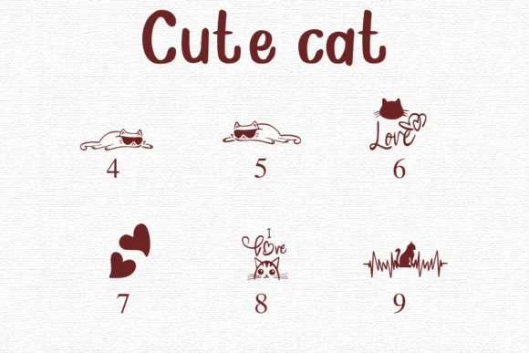 Cute Cat by Nongyao — Dingbats Font — thumbnail 4