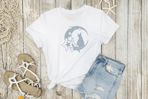 Cute Cat and Moon by Nongyao — Dingbats Font — thumbnail 5
