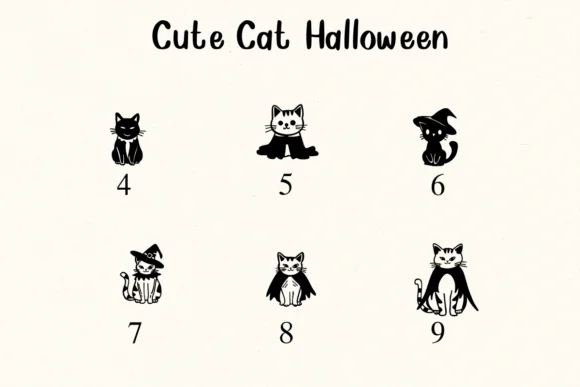 Cute Cat Halloween by Nongyao — Dingbats Font — thumbnail 4