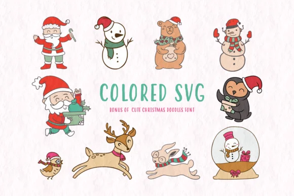 Cute Christmas Doodles by Sewmanygreatdesigns — Dingbats Font — thumbnail 2