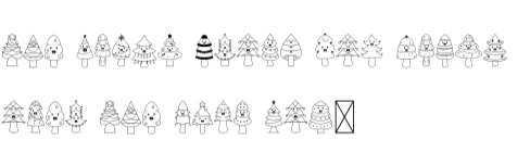 Cute Christmas Tree by danita.kukkai — Dingbats Font — thumbnail 8