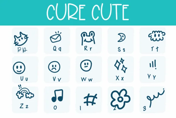 Cute Cute by Sirinart — Dingbats Font — thumbnail 3