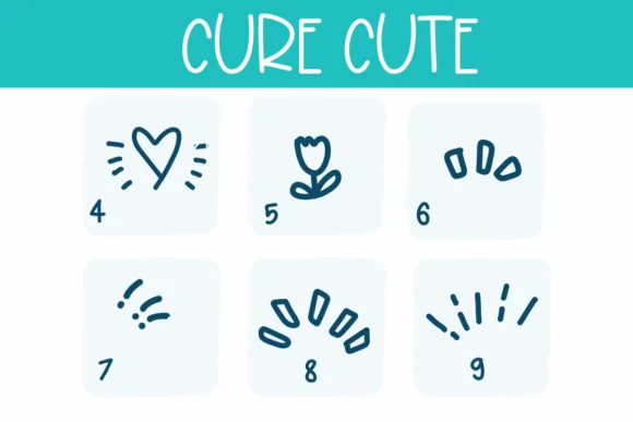 Cute Cute by Sirinart — Dingbats Font — thumbnail 4