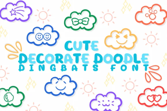 Cute Decorate Doodle by Chonada — Dingbats Font