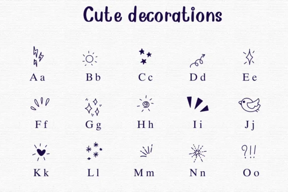 Cute Decorations by Nongyao — Dingbats Font — thumbnail 2