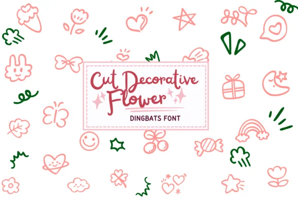 Cute Decorative Flower by PraewDesigns — Dingbats Font