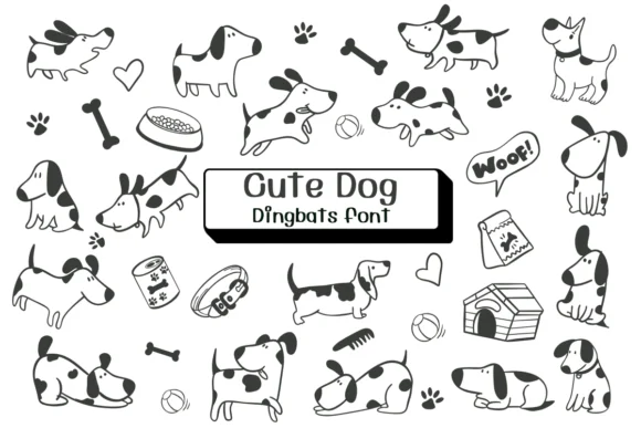 Cute Dog by Ketsarin — Dingbats Font
