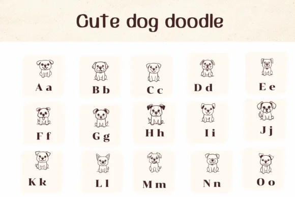 Cute Dog Doodle by Ketsarin — Dingbats Font — thumbnail 2